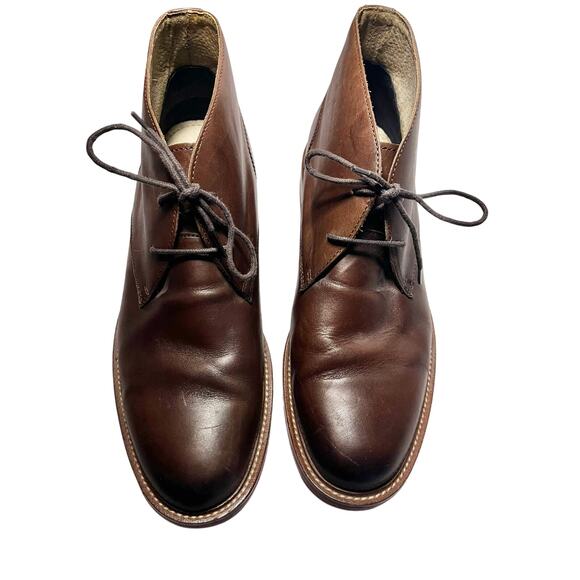 Banana Republic Realey Italian Leather Chukka Boot in Chocolate Brown Mens sz 10 - Picture 1 of 10